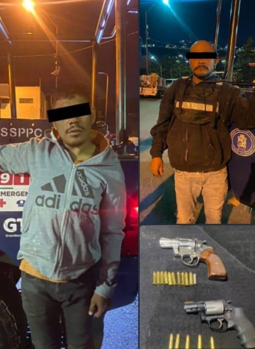Por portación de armas de fuego y amenazas, dos hombres fueron detenidos por la Policía de León