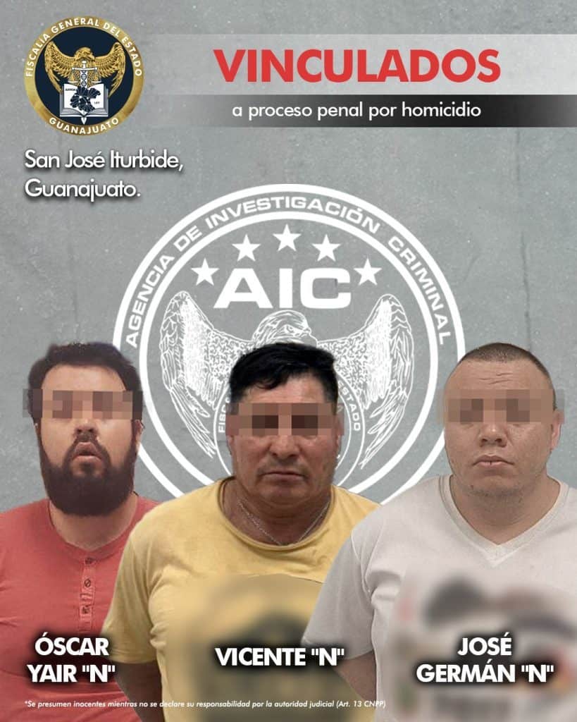 Capturan a 3 sujetos por homicidio en anexo de San José Iturbide