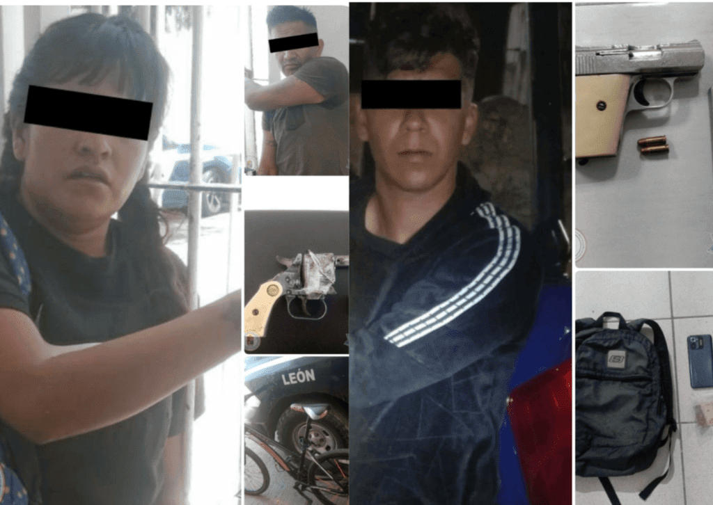 Armas y objetos asegurados en investigación policial.