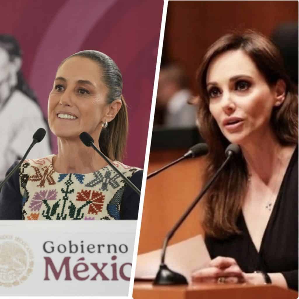 Sheinbaum rechaza acusaciones de persecución política de Lilly Téllez Alejandra Frausto y María Julia en una conferencia del gobierno de México.