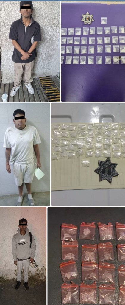 Detienen en León a tres presuntos distribuidores de cristal; aseguran 112 dosis