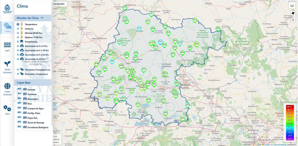 Con tecnología, Guanajuato pone la información sobre el agua y el medio ambiente al alcance de todos Temperatura y clima en Querétaro, mapas de precipitación y temperaturas actuales.