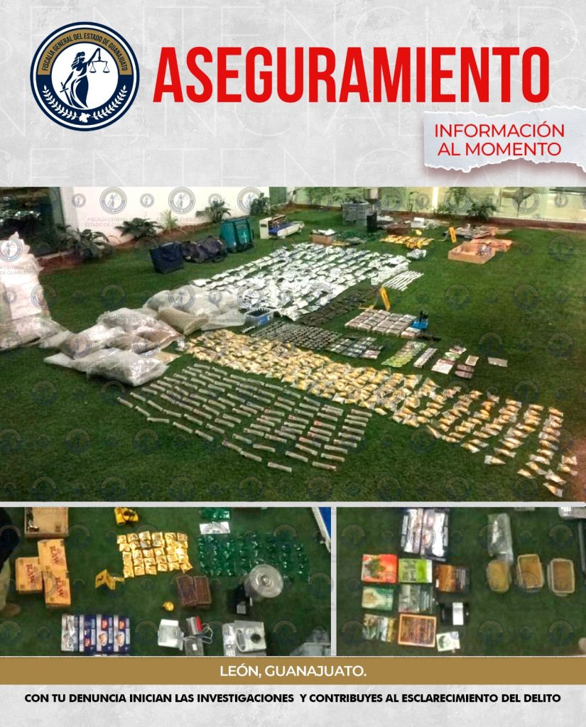 Fiscalía de Guanajuato desmantela centro de distribución de droga en León
