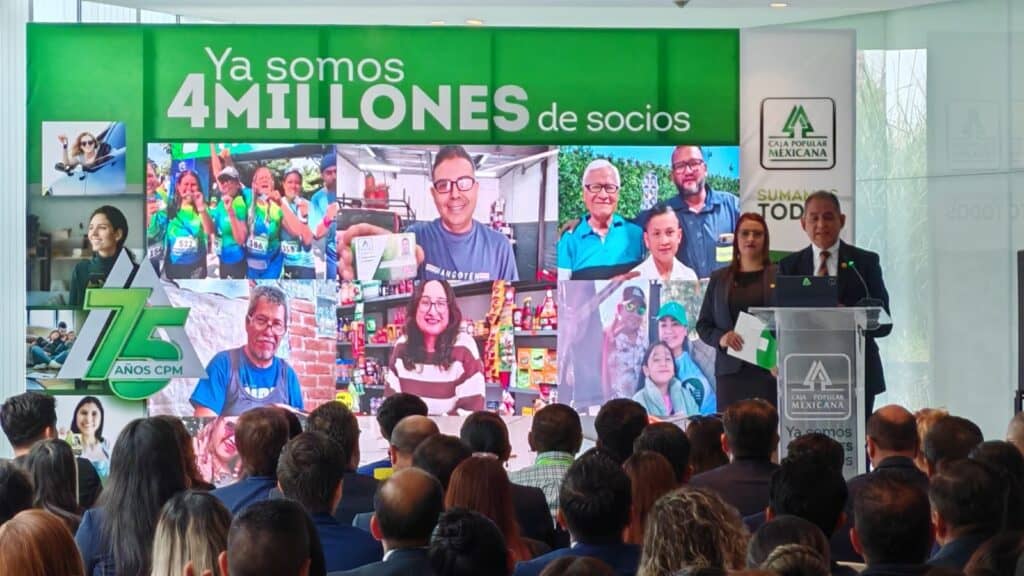 Caja Popular Mexicana alcanza los 4 millones de socios; fortalece el ahorro y el acceso a créditos para millones de familias
